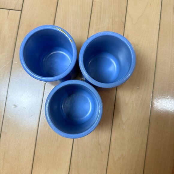 Lot of 3 La Fermiere Glazed Terra Cotta Mini Pots DIY Crafts Planter - Picture 2 of 5